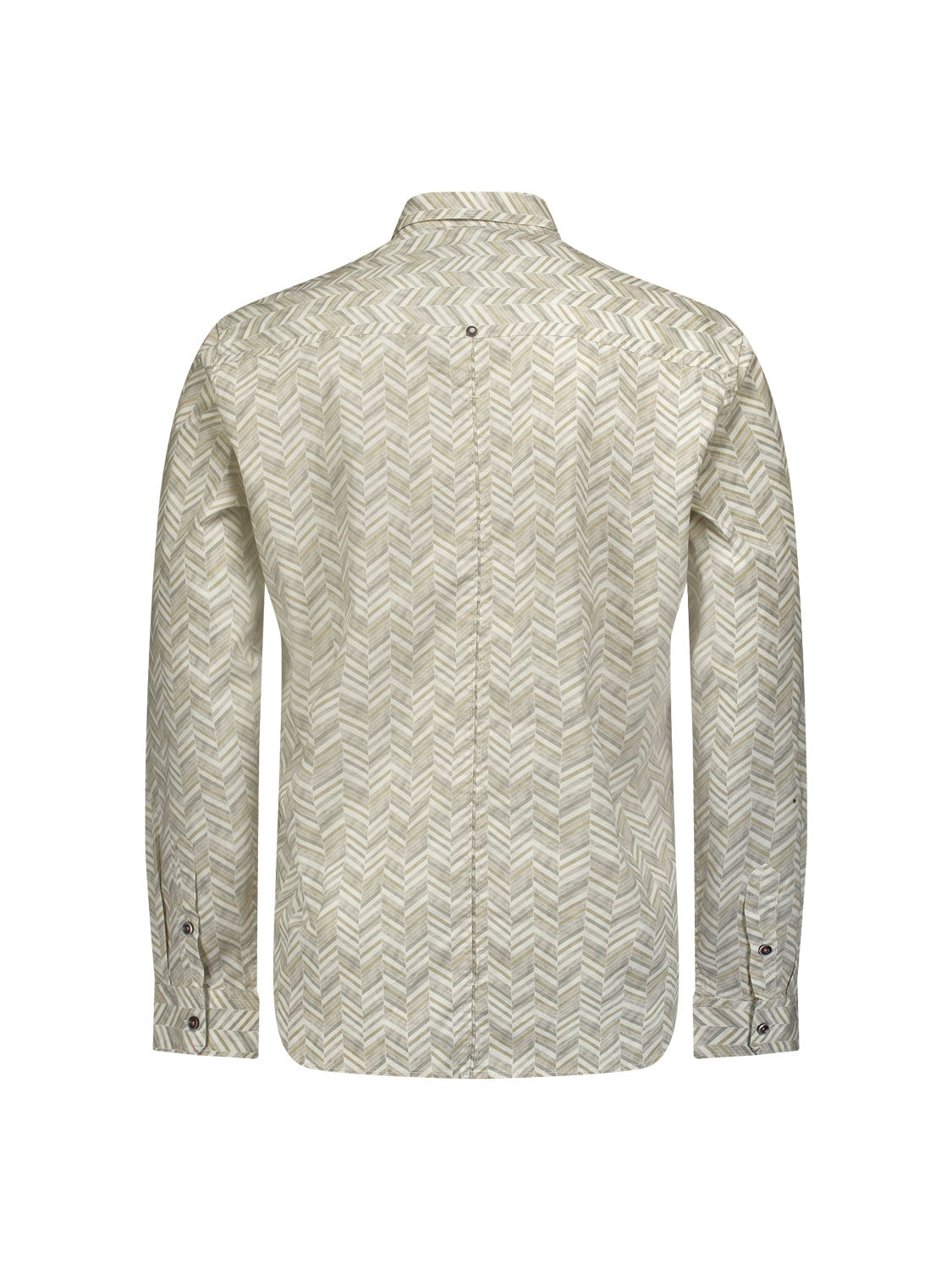 Shirt Stretch Allover Bedrukt Cream