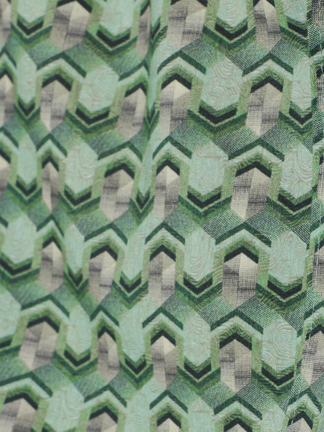 Shirt Korte Mouw Allover Bedrukt Groen