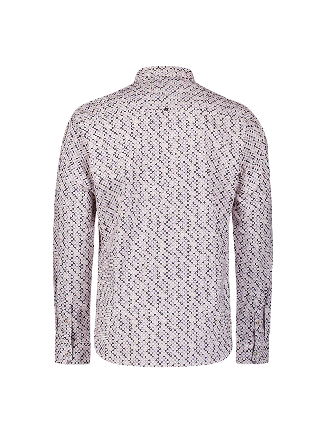 Bedrukt stretchshirt | Mauve