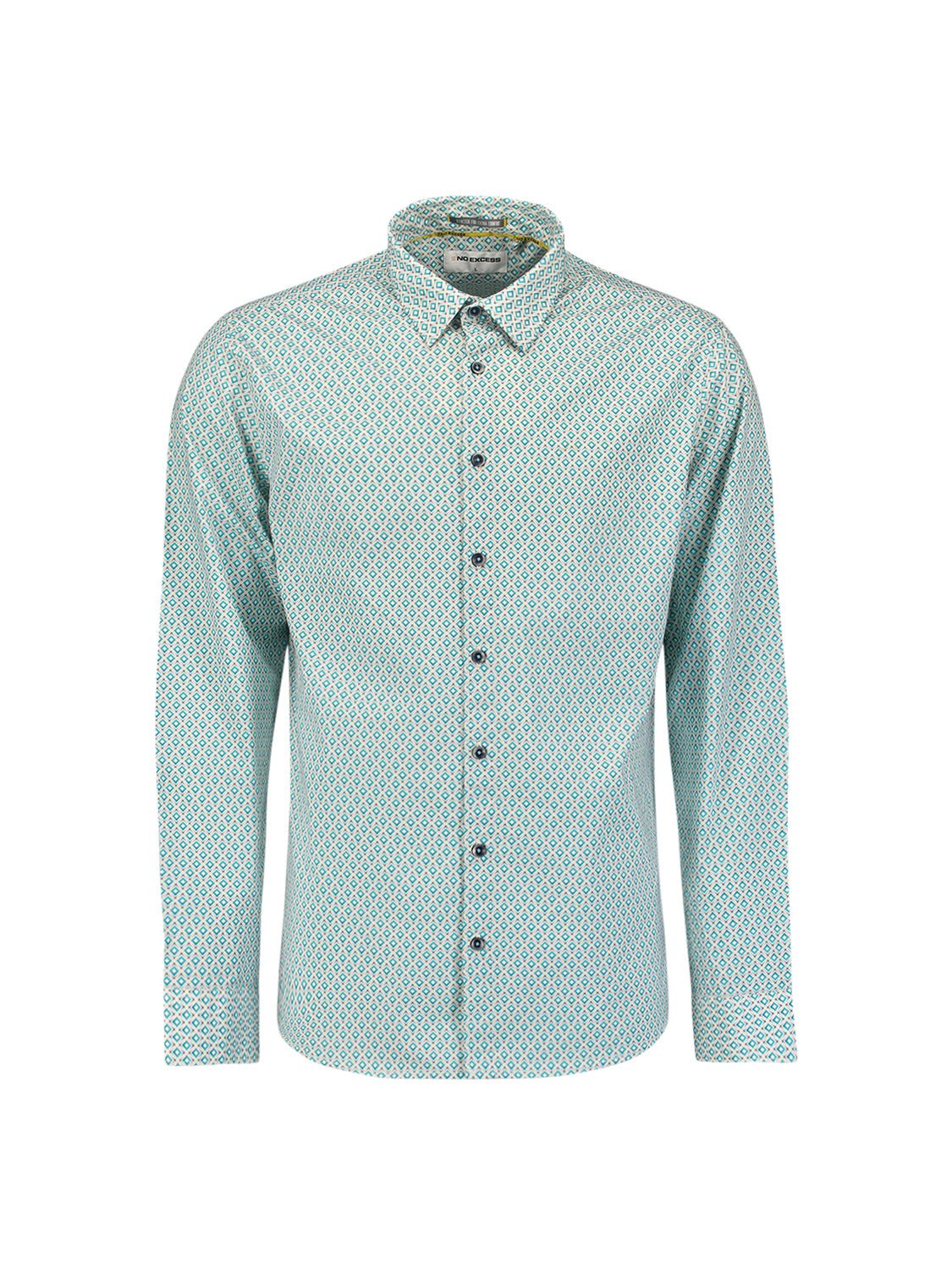 Bedrukt stretchshirt | Pacific