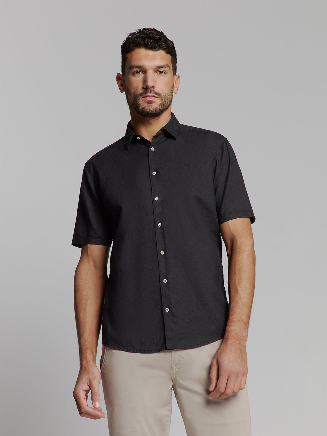 Linen shirt | Black