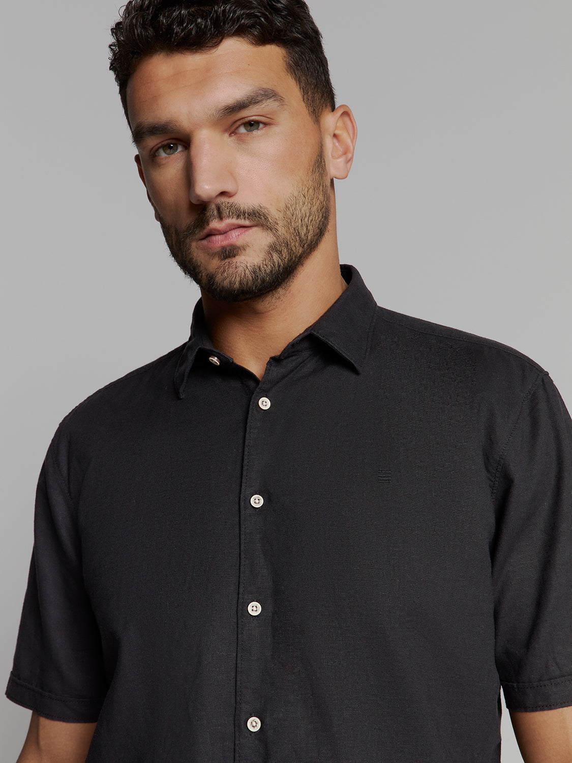Linen shirt | Black