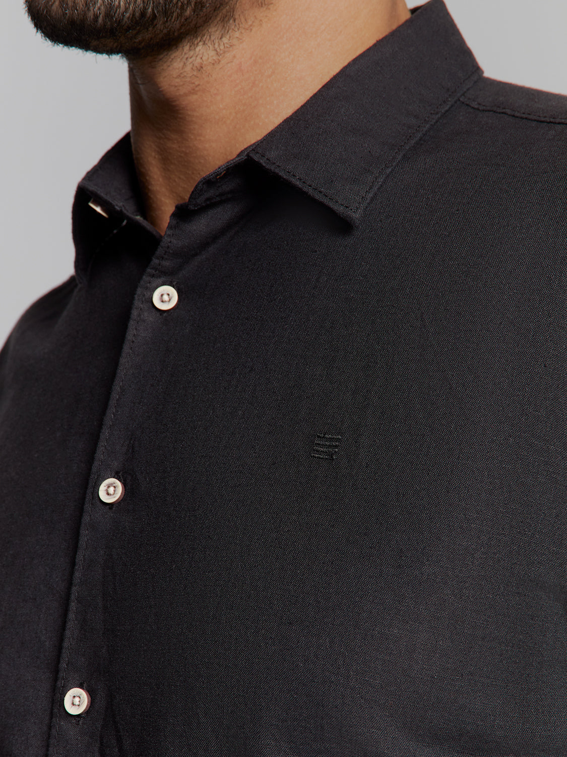 Linen shirt | Black