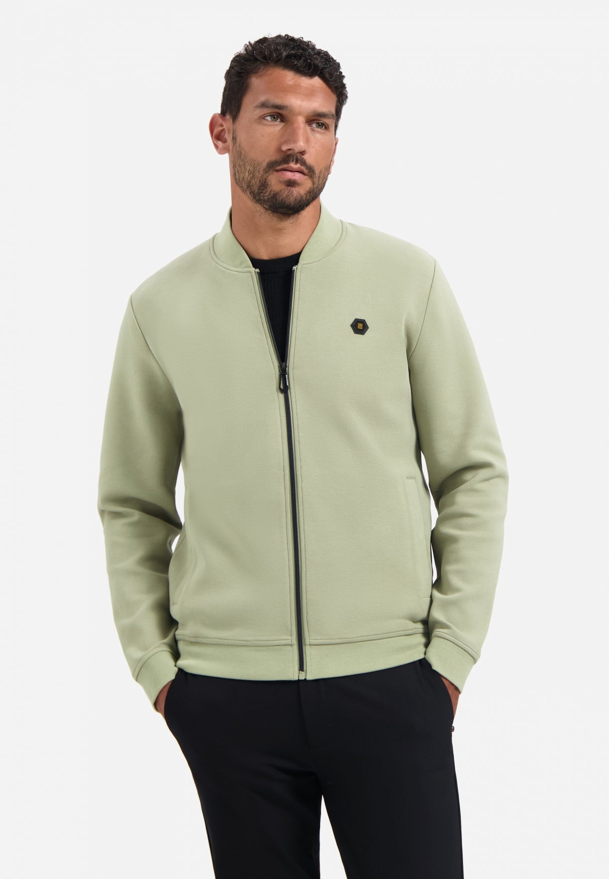 Vest in piqué | Light Moss