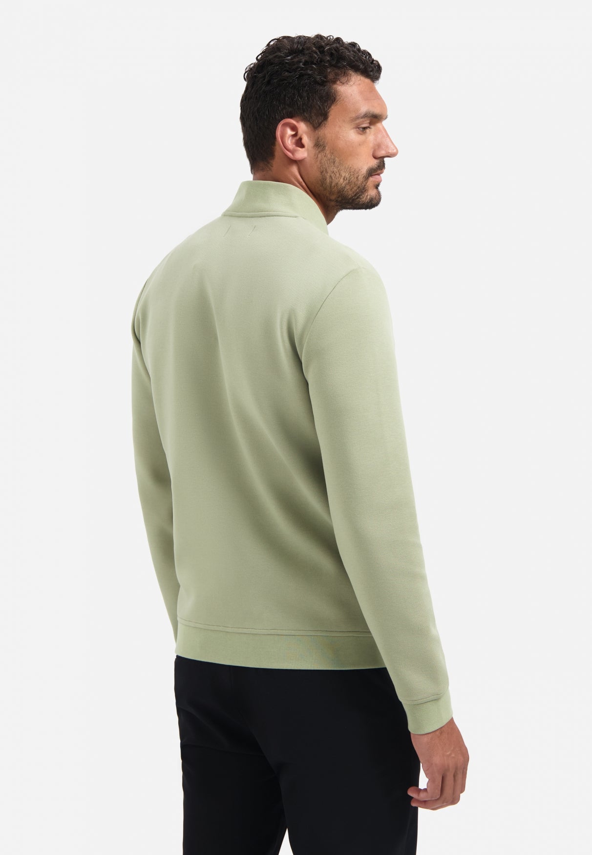 Vest in piqué | Light Moss