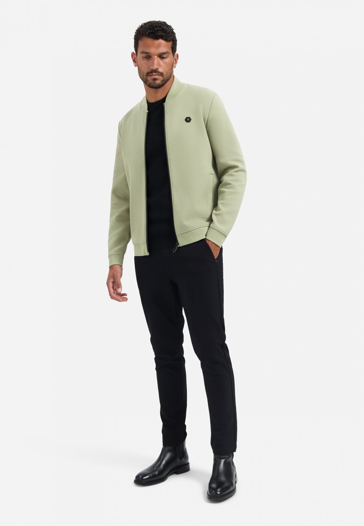 Vest in piqué | Light Moss