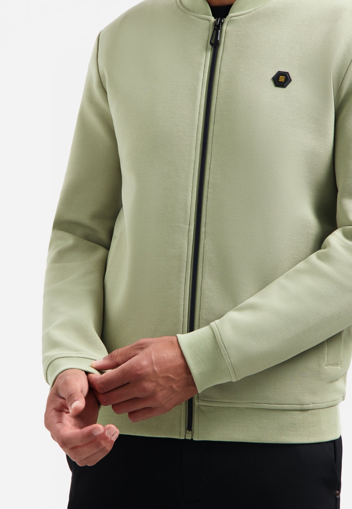 Vest in piqué | Light Moss