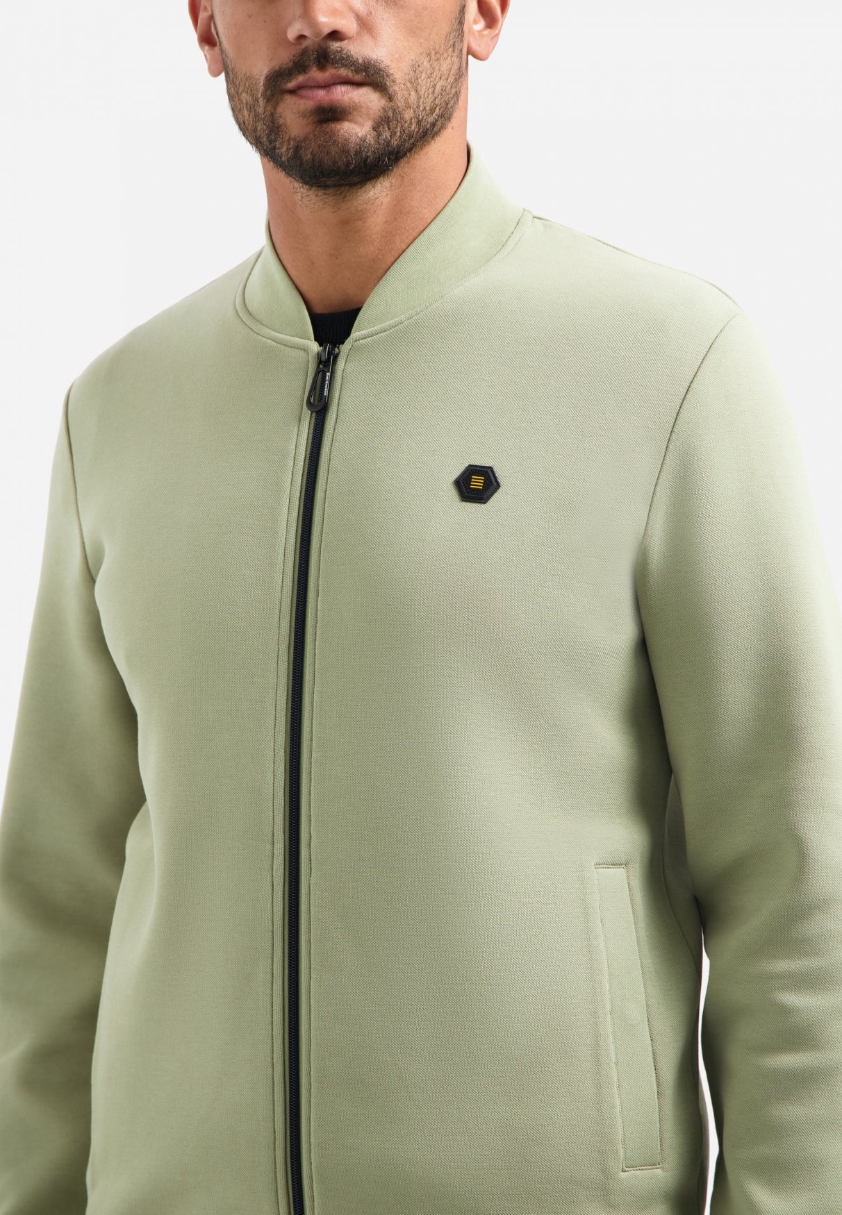 Vest in piqué | Light Moss