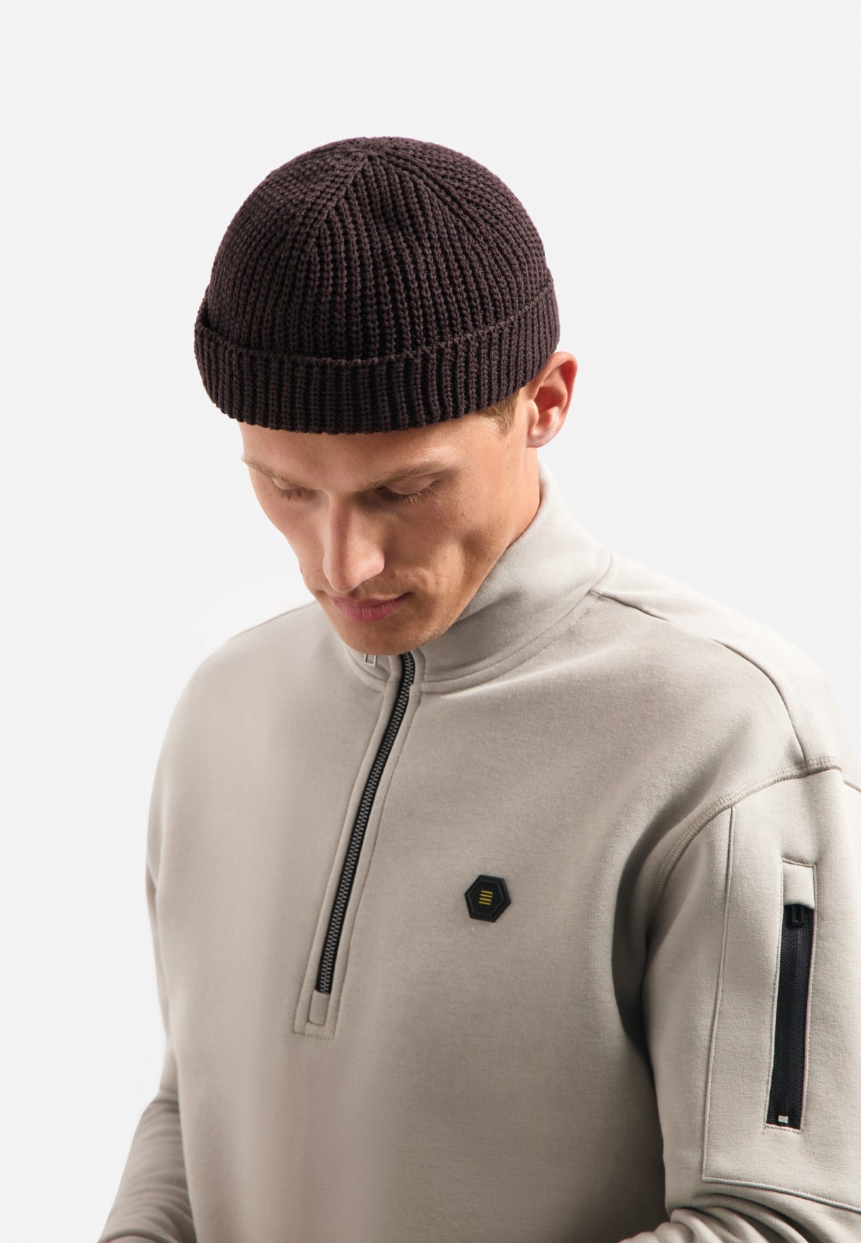Sweater met halve rits | Clay