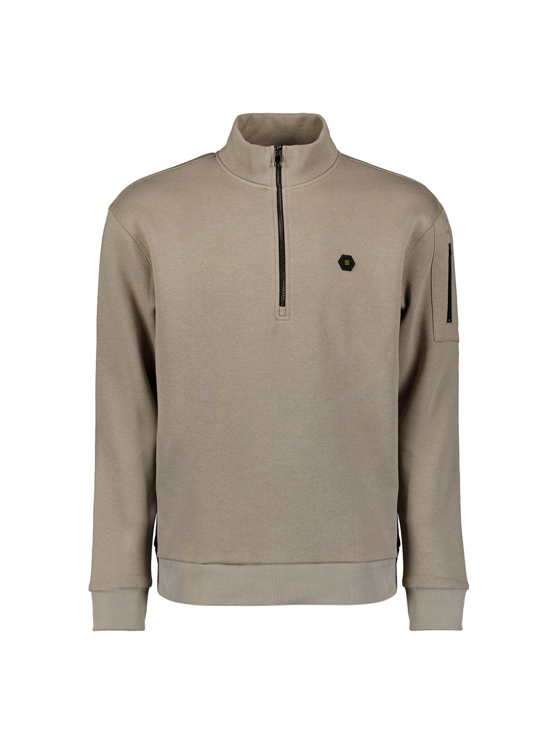 Sweater met halve rits | Clay