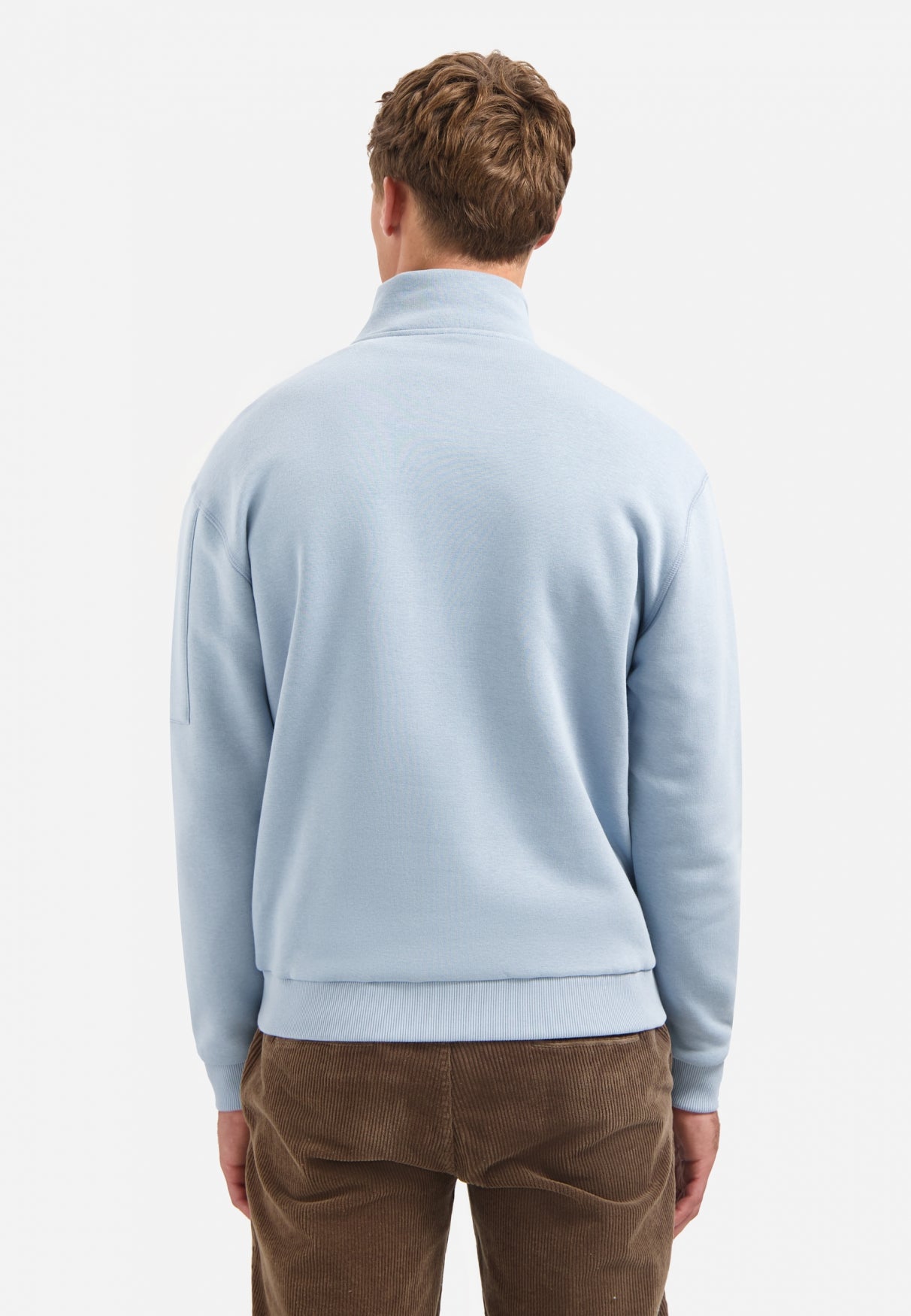 Sweater met halve rits | Dusty Blue