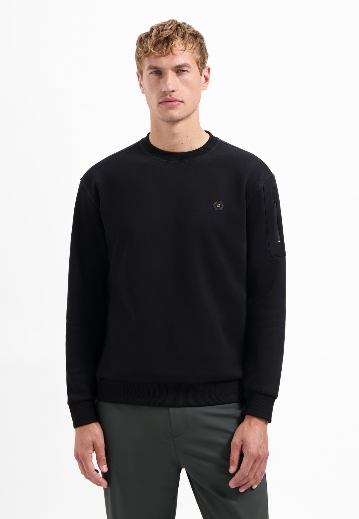 Sweater met ronde hals | Zwart