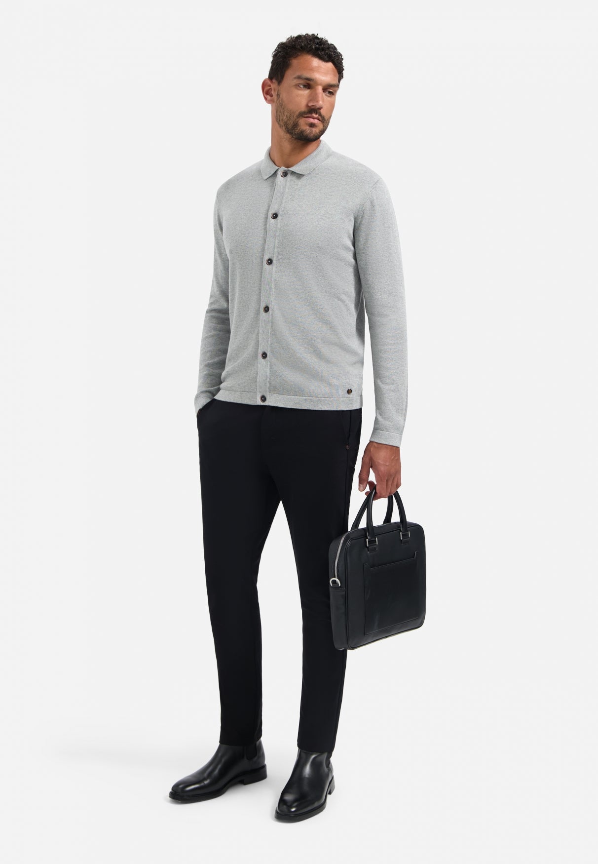 Vest met knoopsluiting | GREYMELANGE