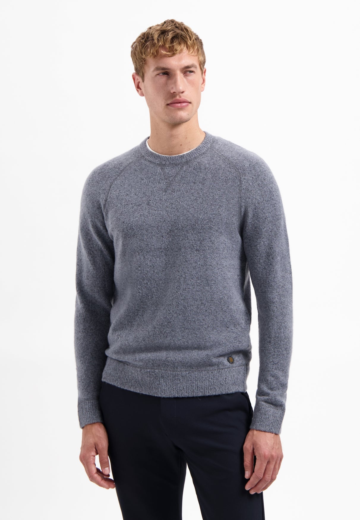 Trui van Melange wol | Blauw gewassen