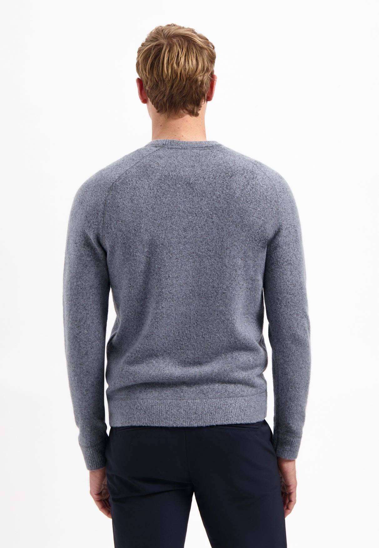 Trui van Melange wol | Blauw gewassen