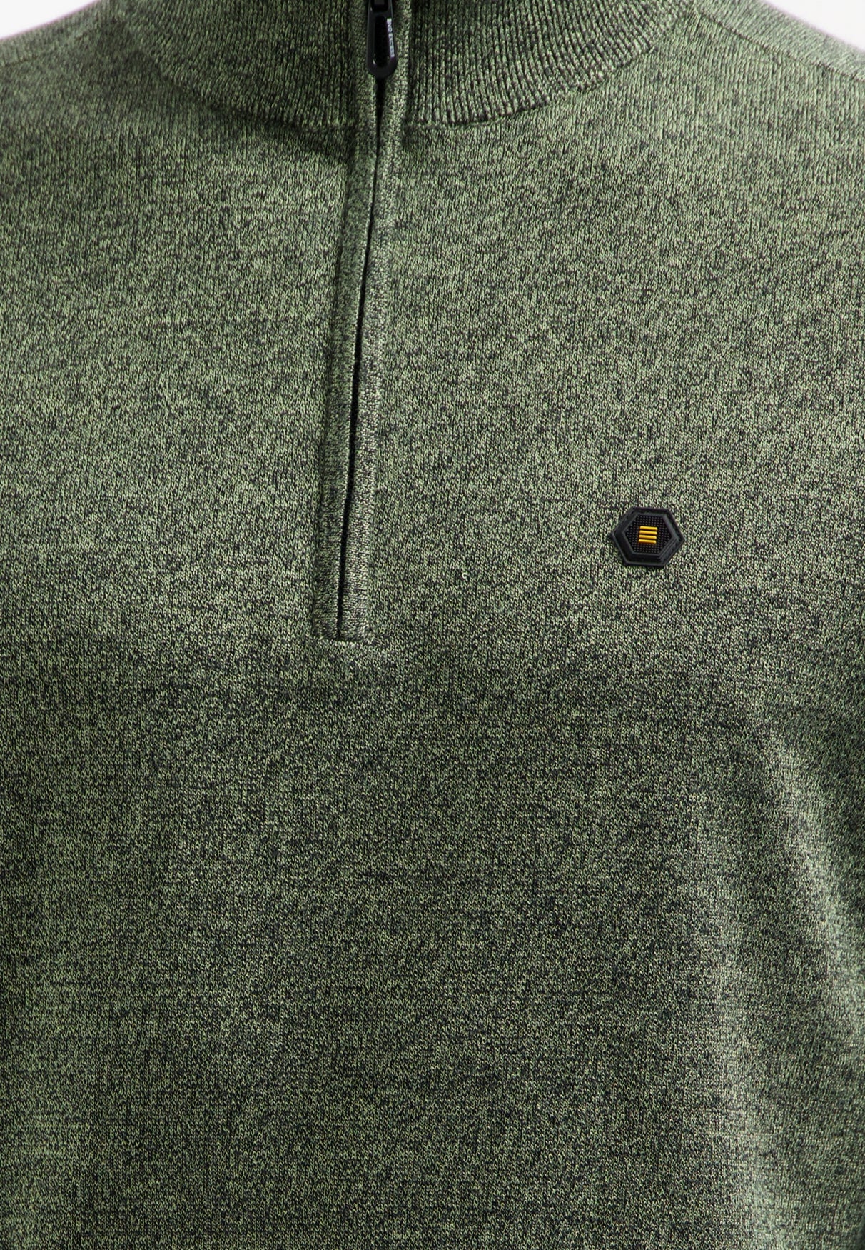 Trui met halflange rits | Light Moss