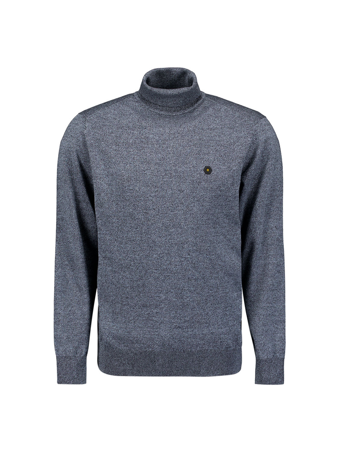 Trui met gemêleerde col | Dusty Blue
