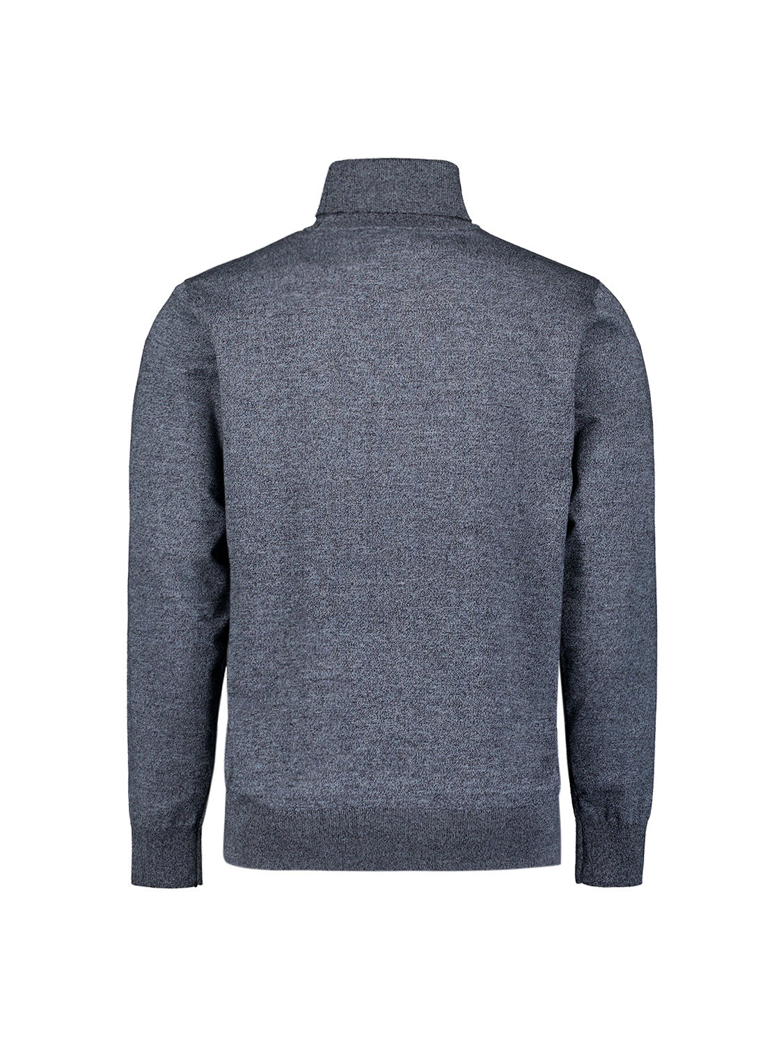 Trui met gemêleerde col | Dusty Blue
