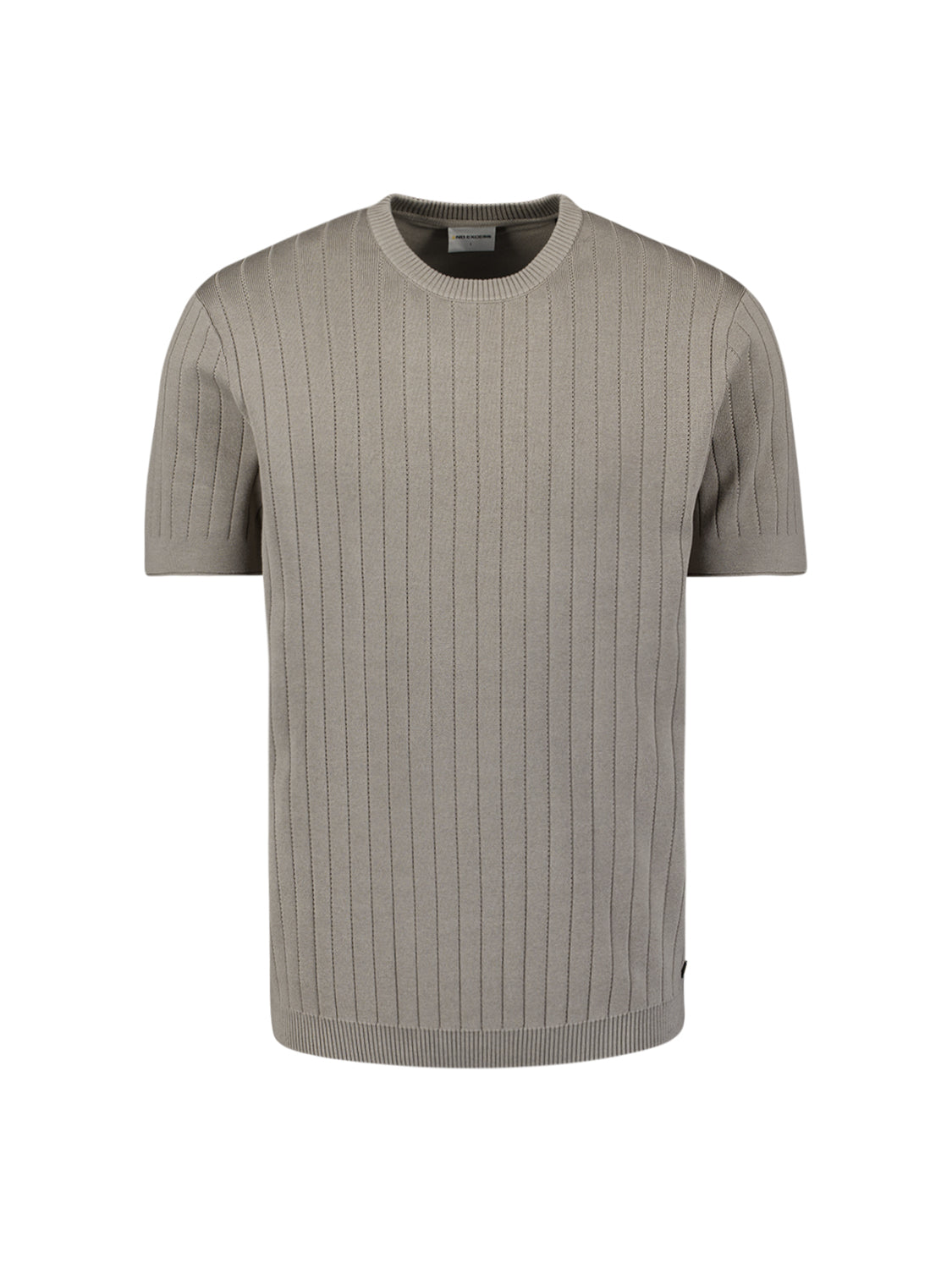 Gebreid T-shirt | Clay