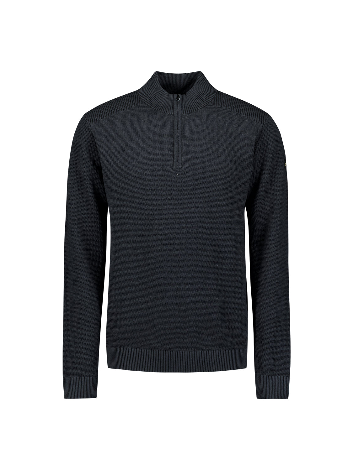 Trui met gestructureerde halve rits | Night