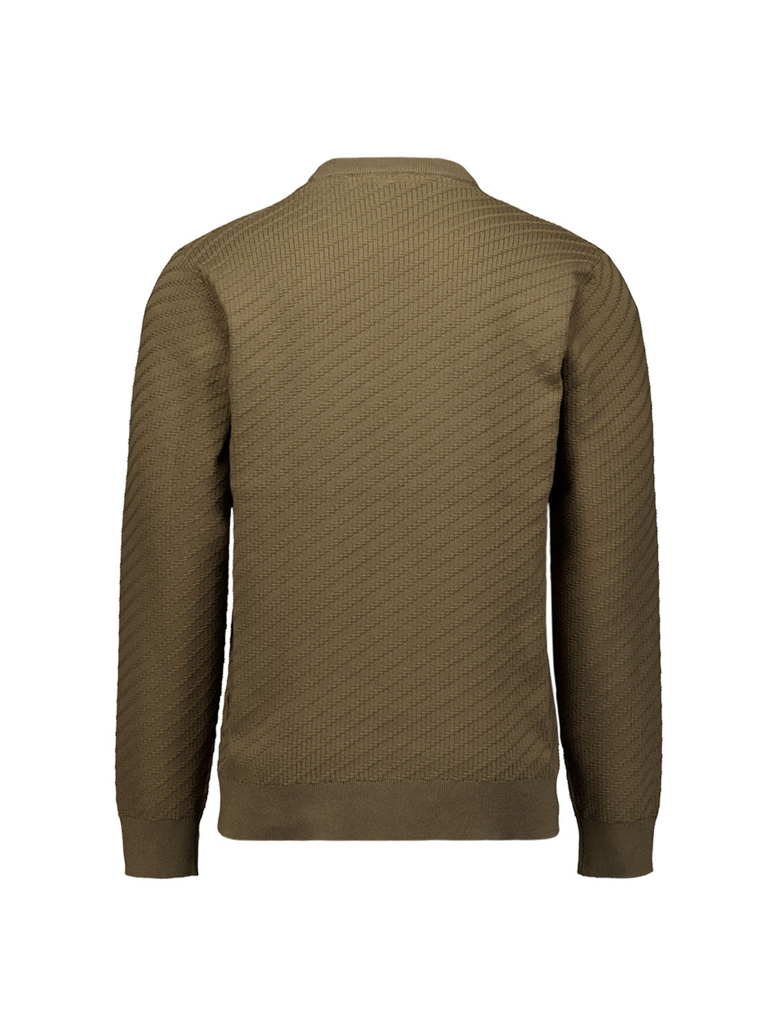 Diagonaal gebreide Trui | Taupe