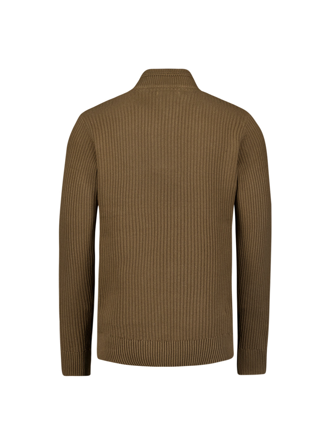 Trui van zware ribtricot | Taupe