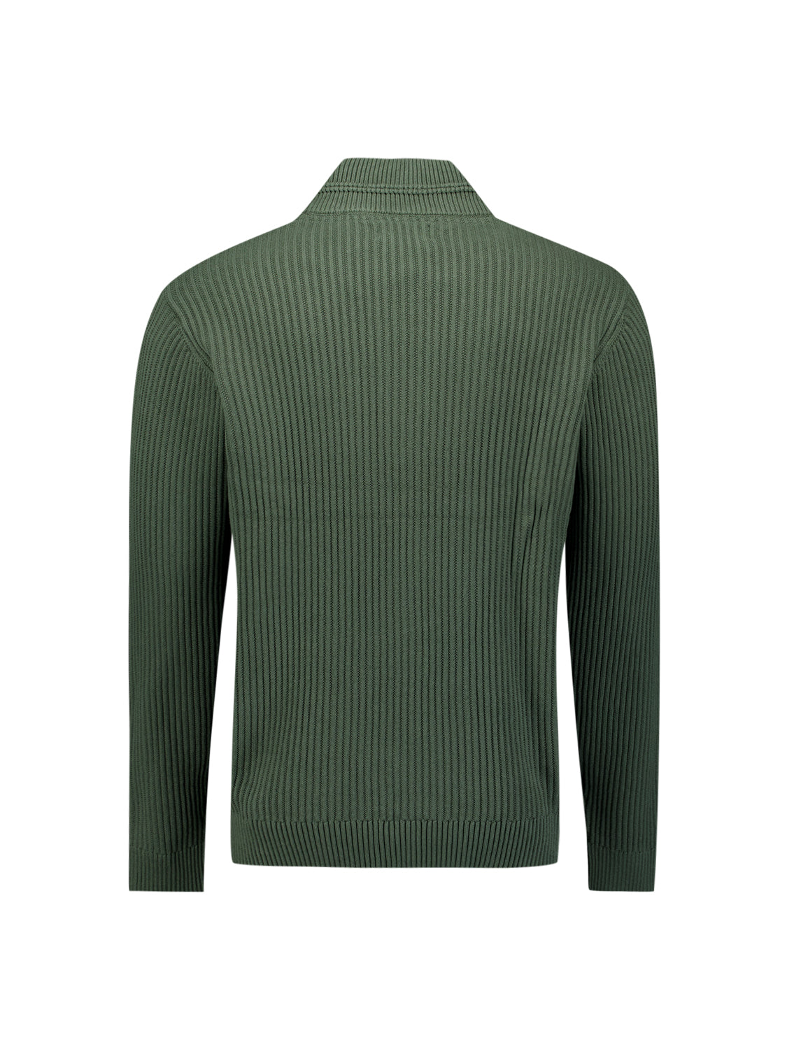 Trui van zware ribtricot | Dark Green