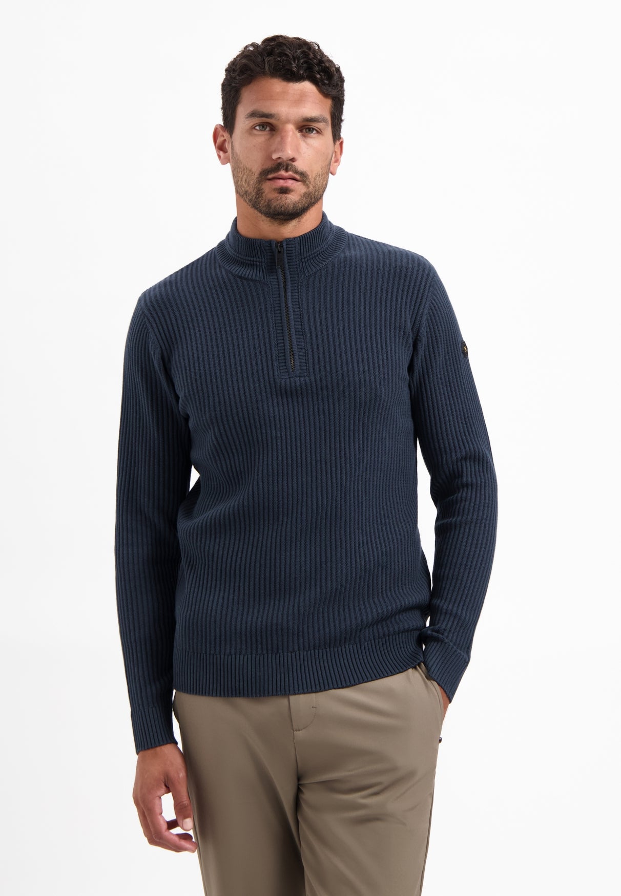 Trui met zware ribtricot | Night