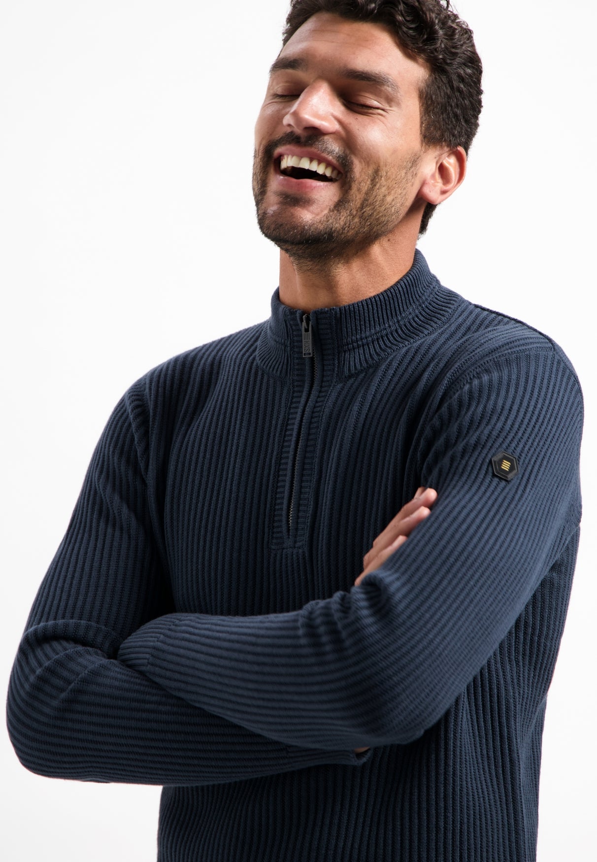 Trui met zware ribtricot | Night