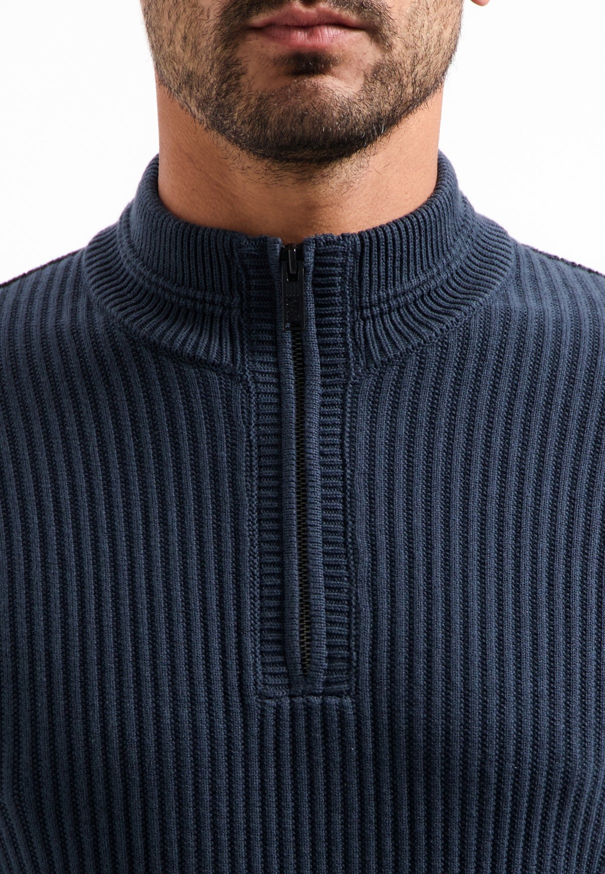 Trui met zware ribtricot | Night