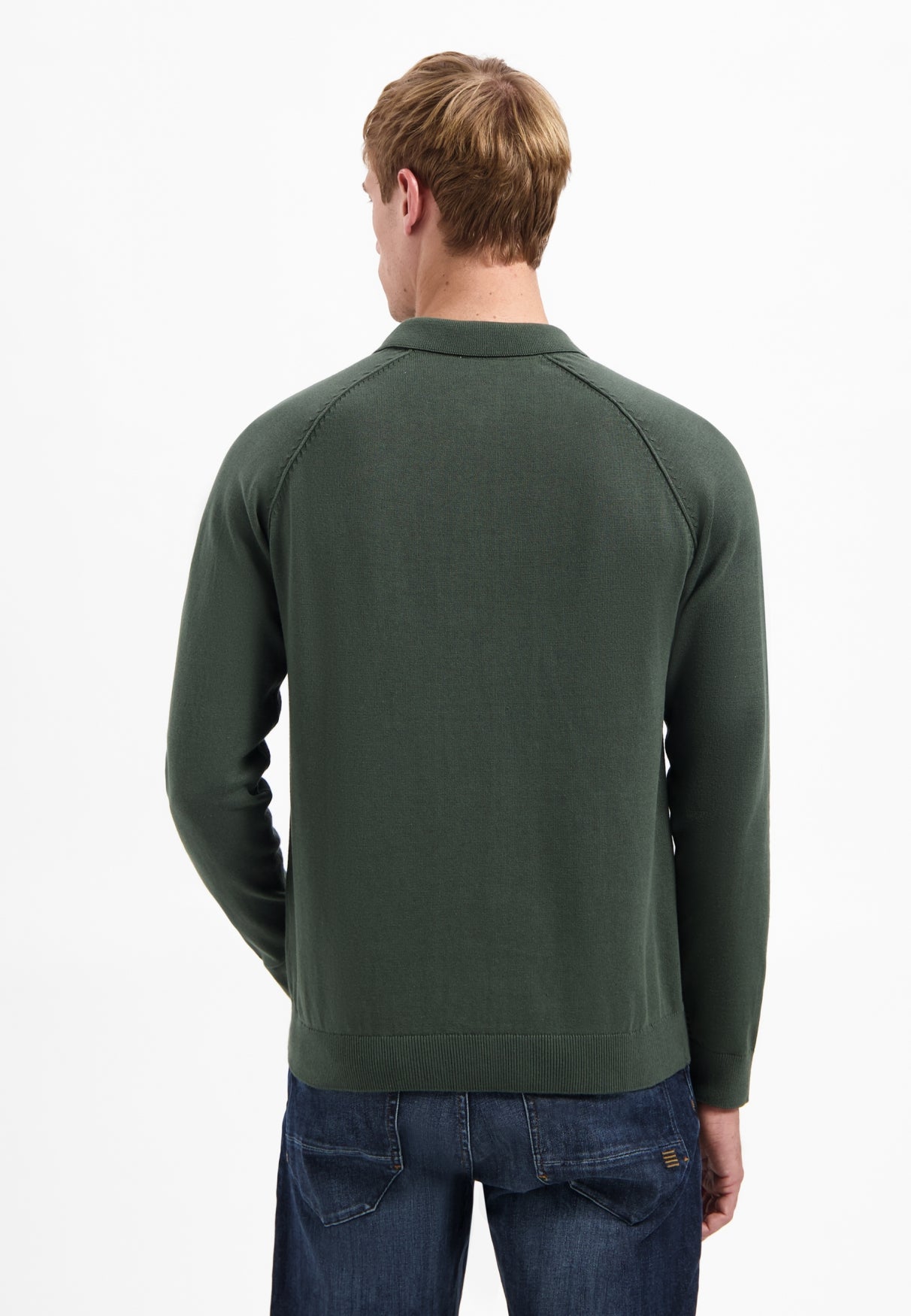 Trui met halve rits | Dark Green