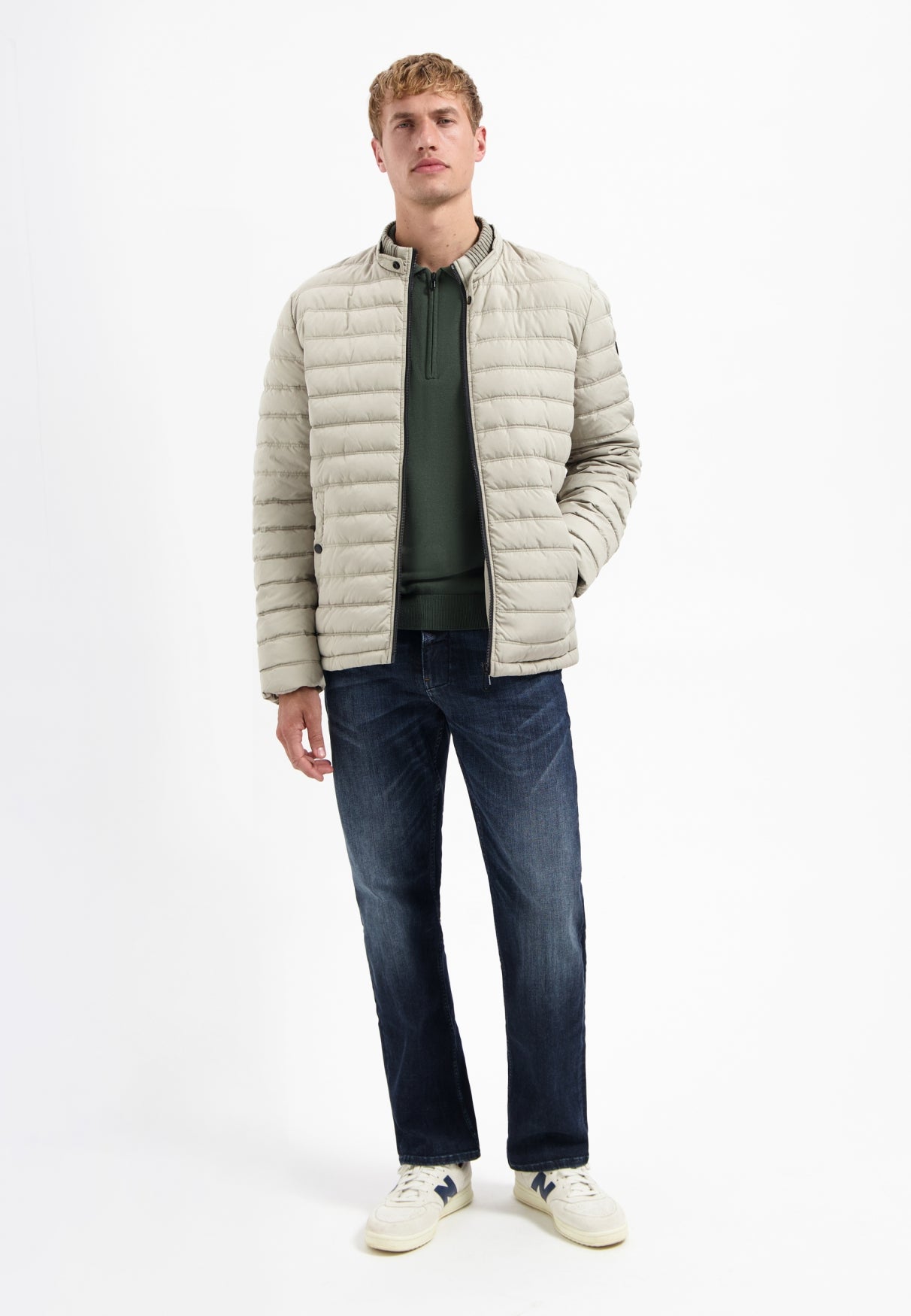 Trui met halve rits | Dark Green