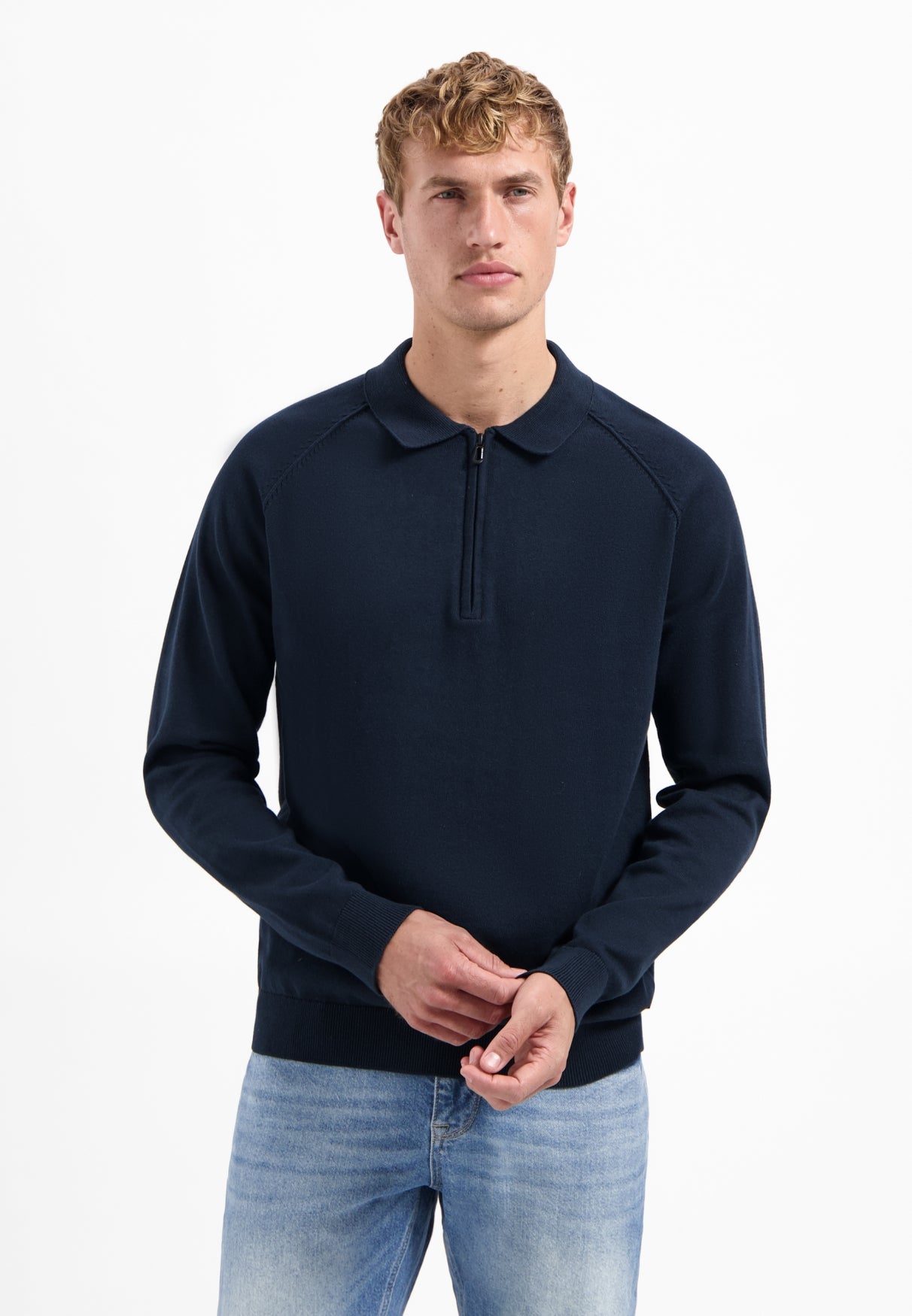 Trui met halve rits | Night