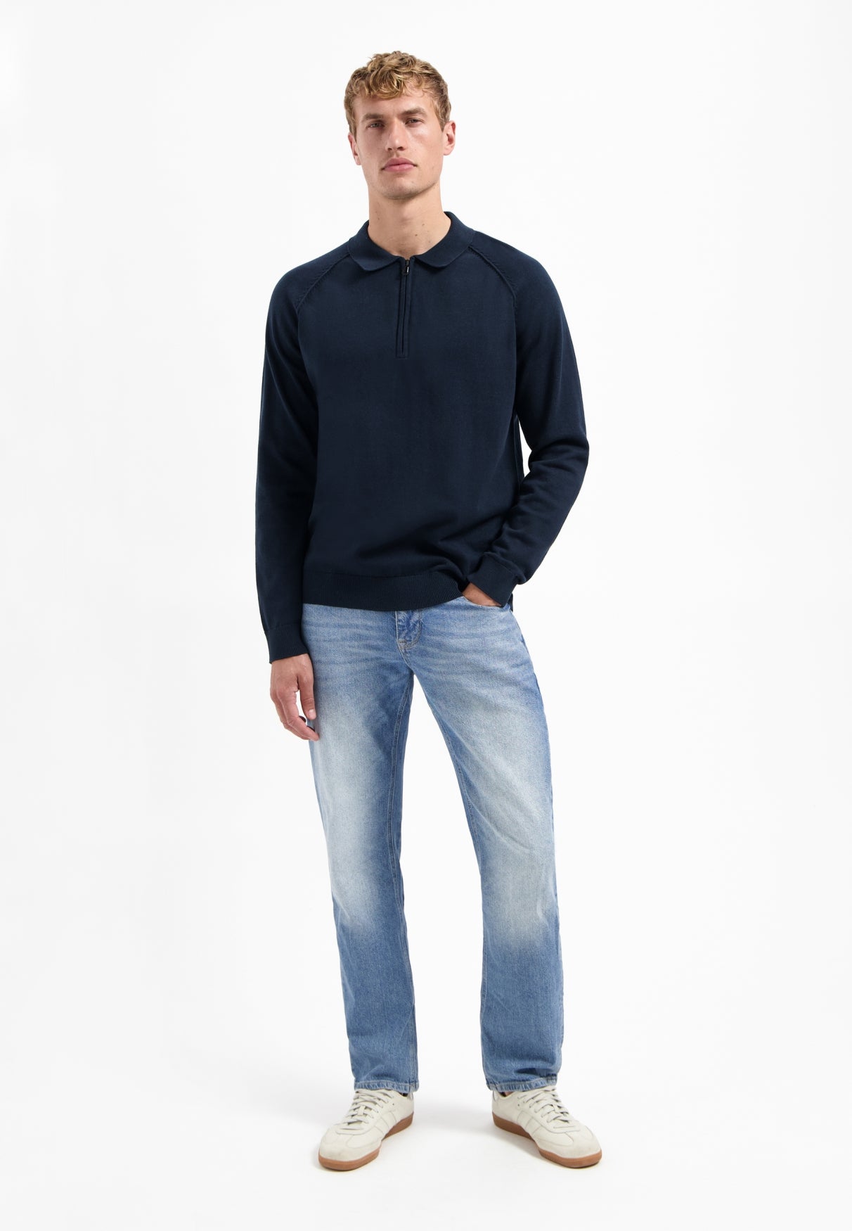 Trui met halve rits | Night
