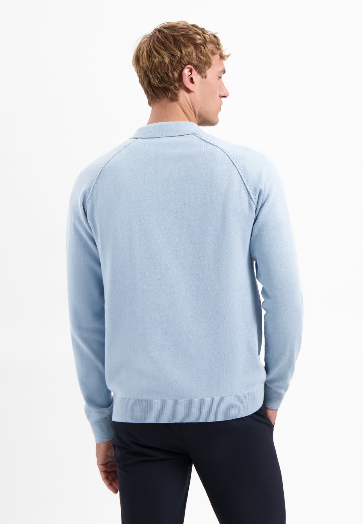 Polotrui met halve rits | Dusty Blue
