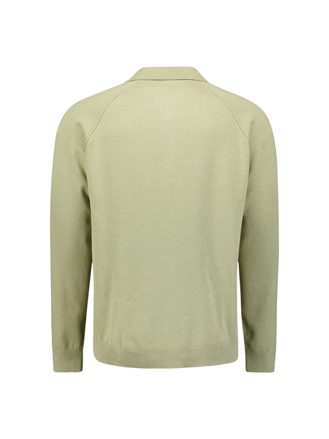 Trui met halve rits | Light Moss