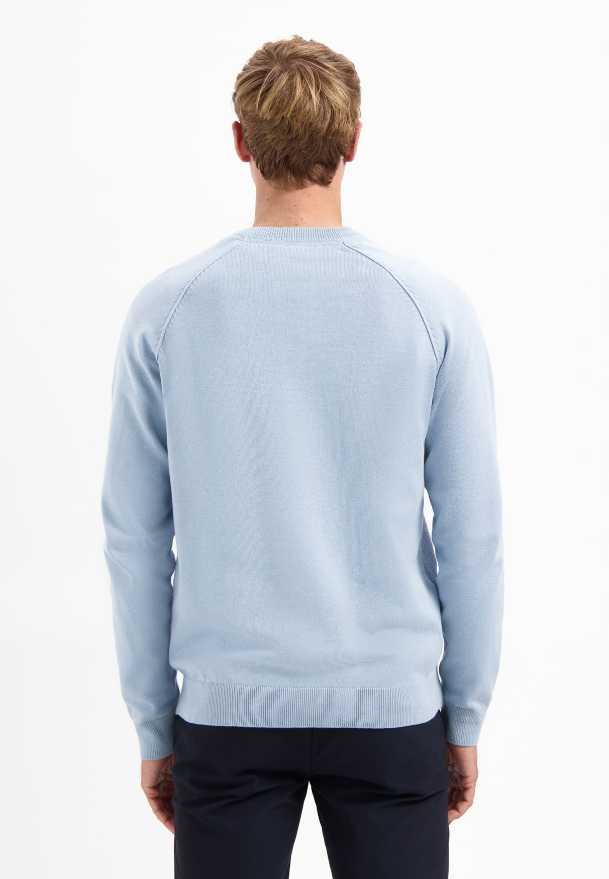 Wafelstructuur trui | Dusty Blue