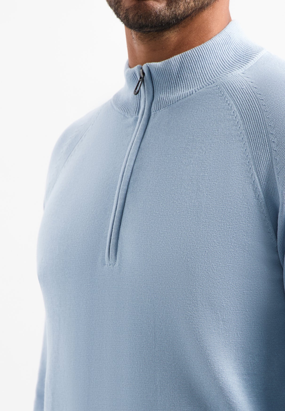 Half-zip jumper | Dusty Blue