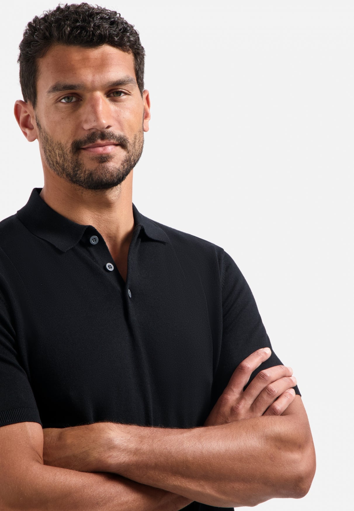 Gebreide polo | Zwart