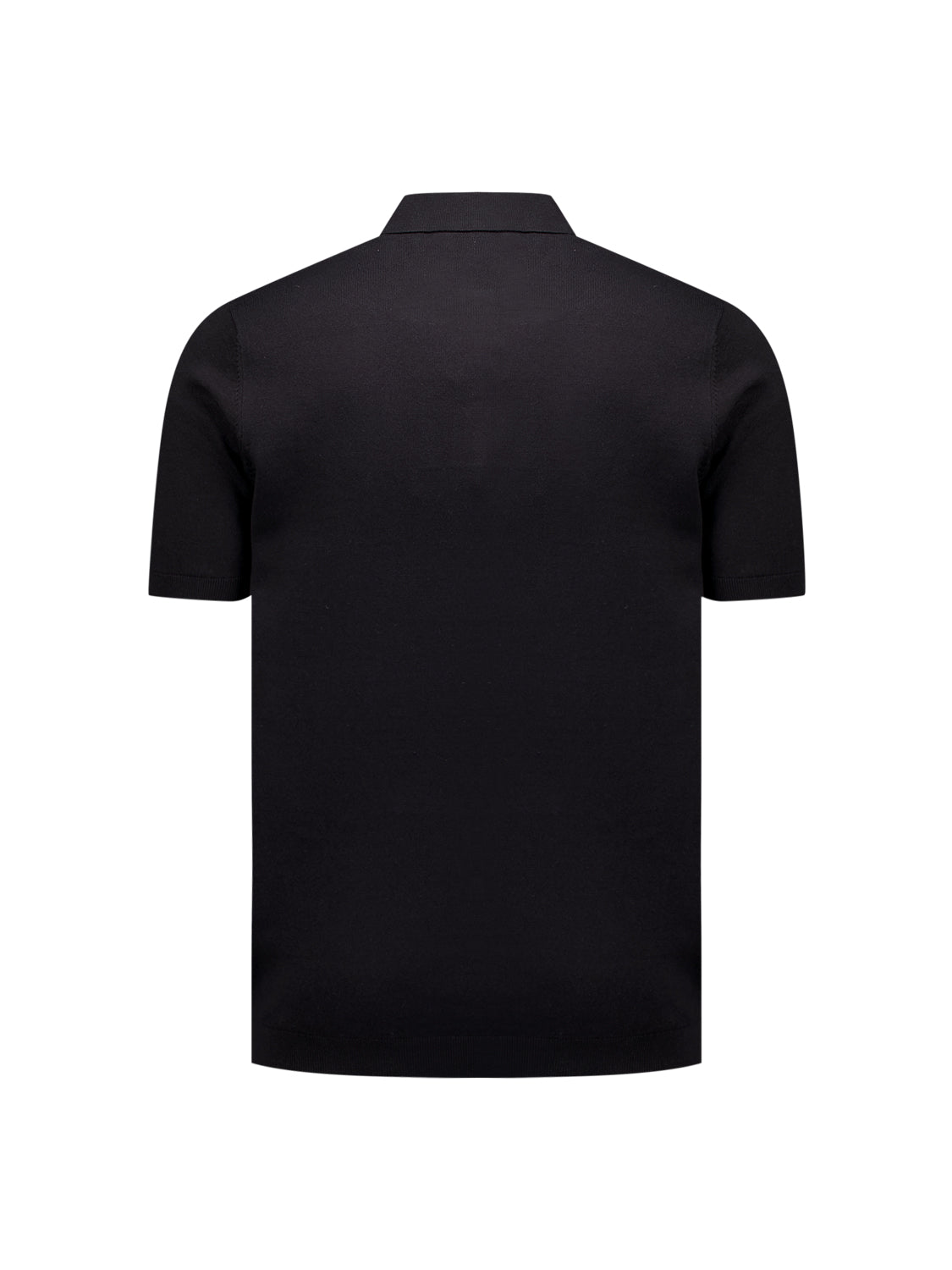 Gebreide polo | Zwart