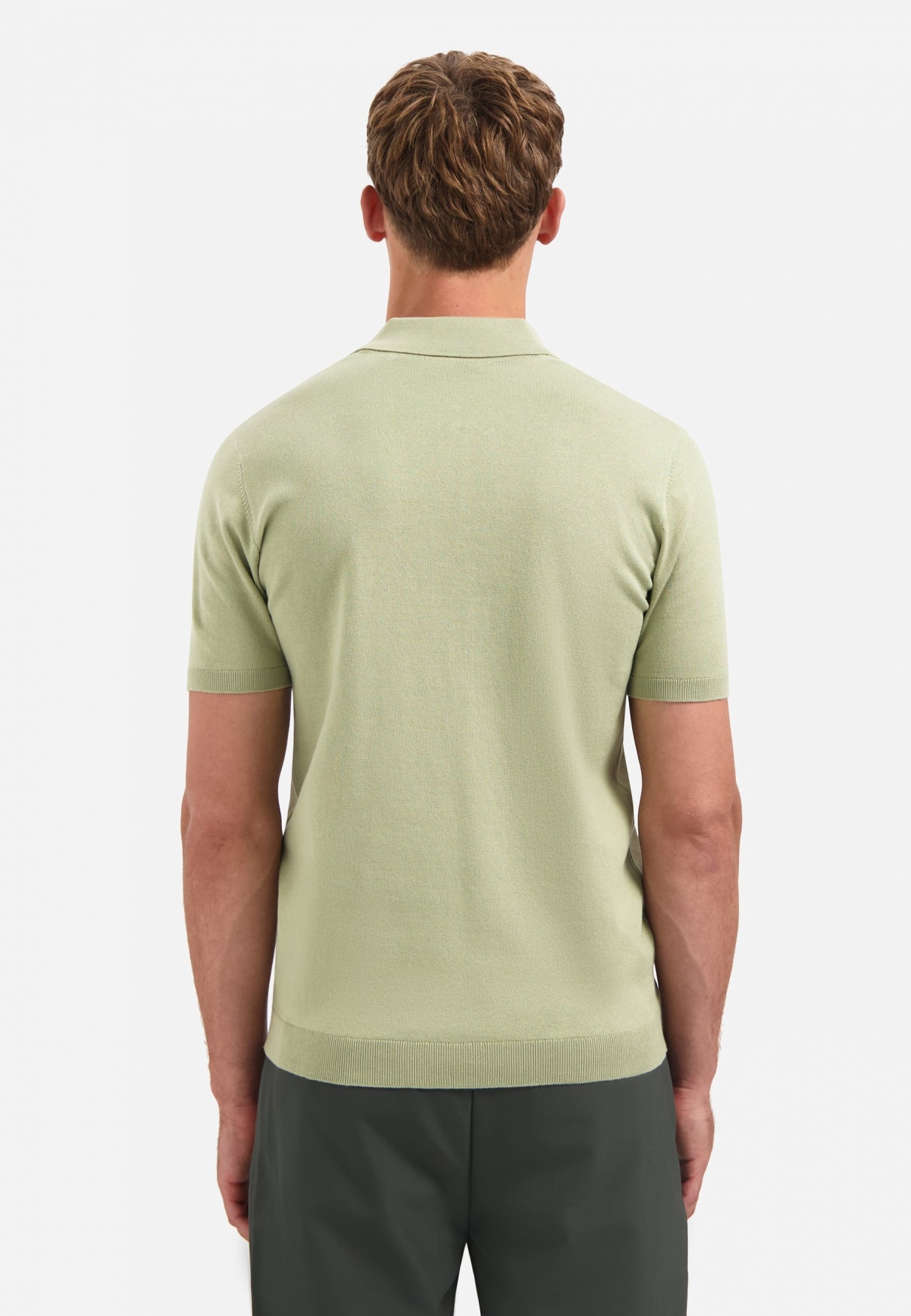 Gebreide polo | Light Moss