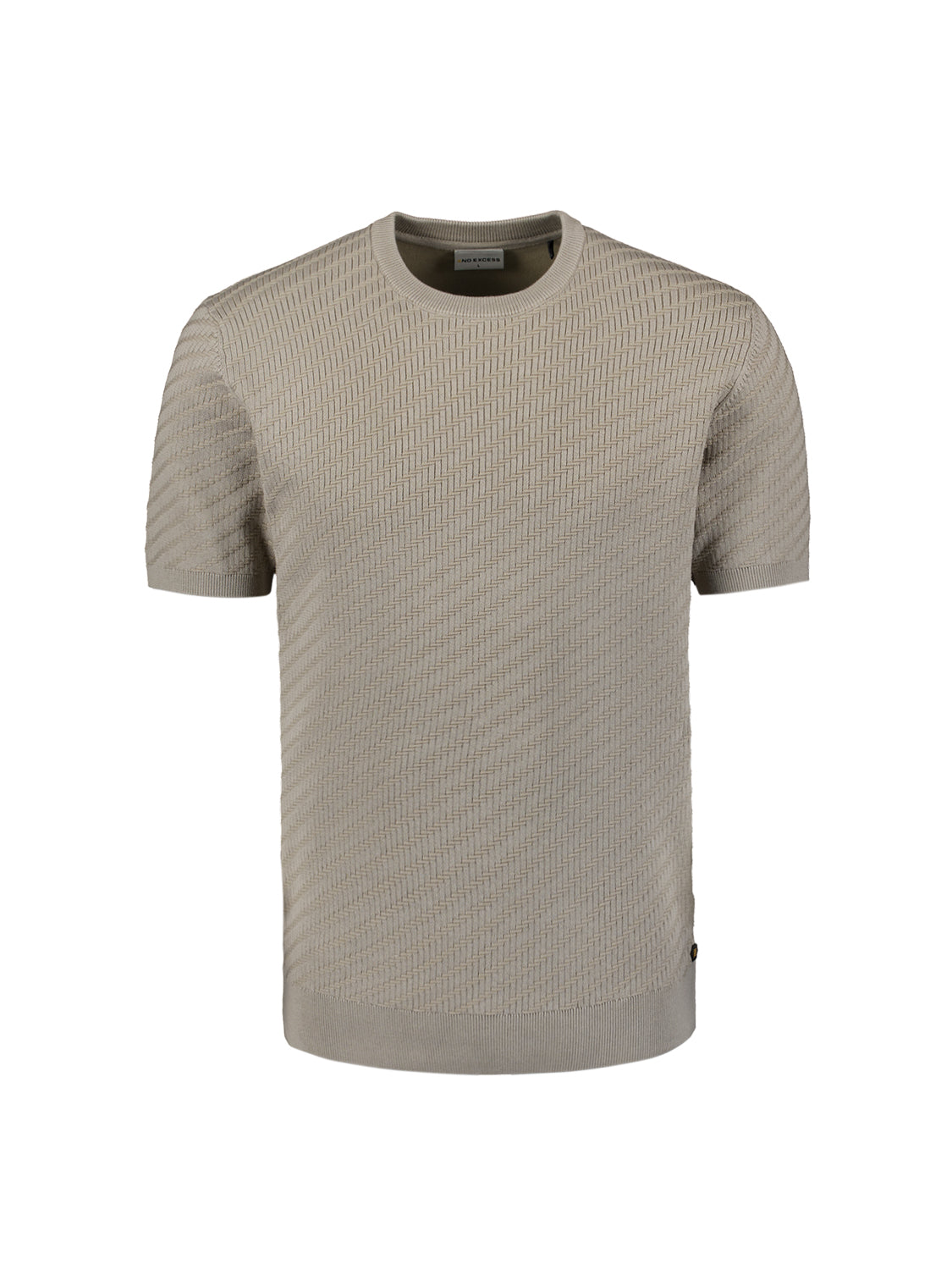 Gebreid T-shirt | Clay