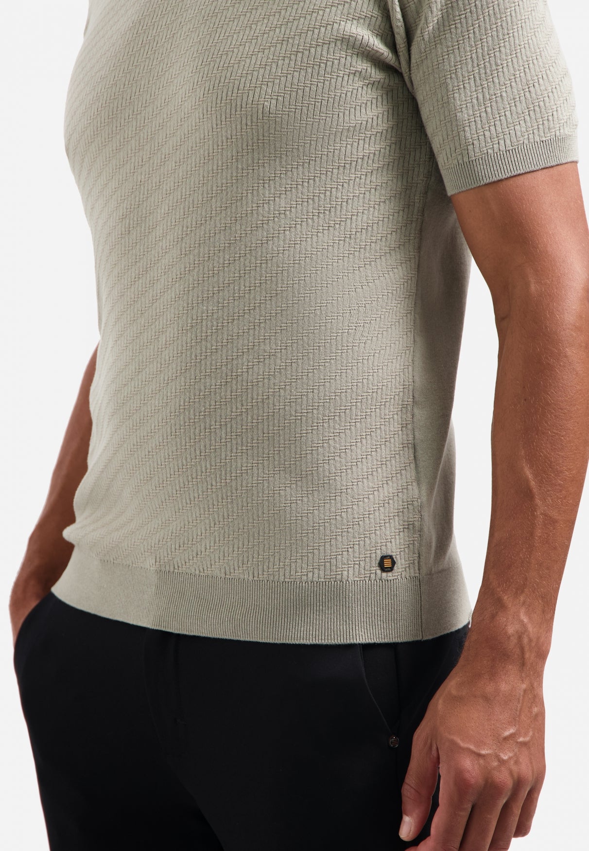 Gebreid T-shirt | Clay