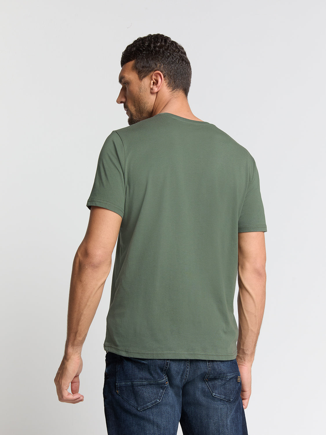 T-shirt met ronde hals | Dark Green