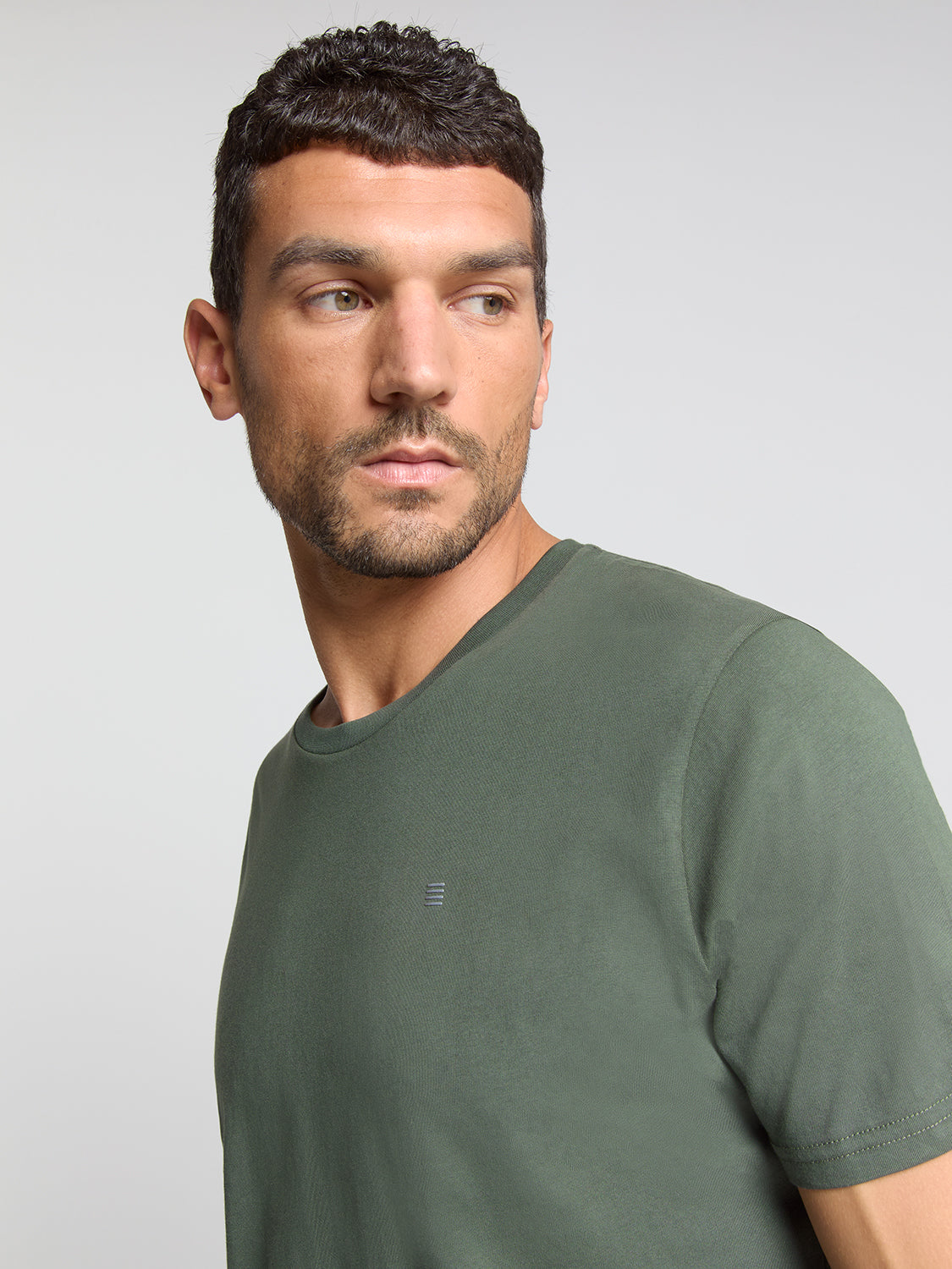 T-shirt met ronde hals | Dark Green