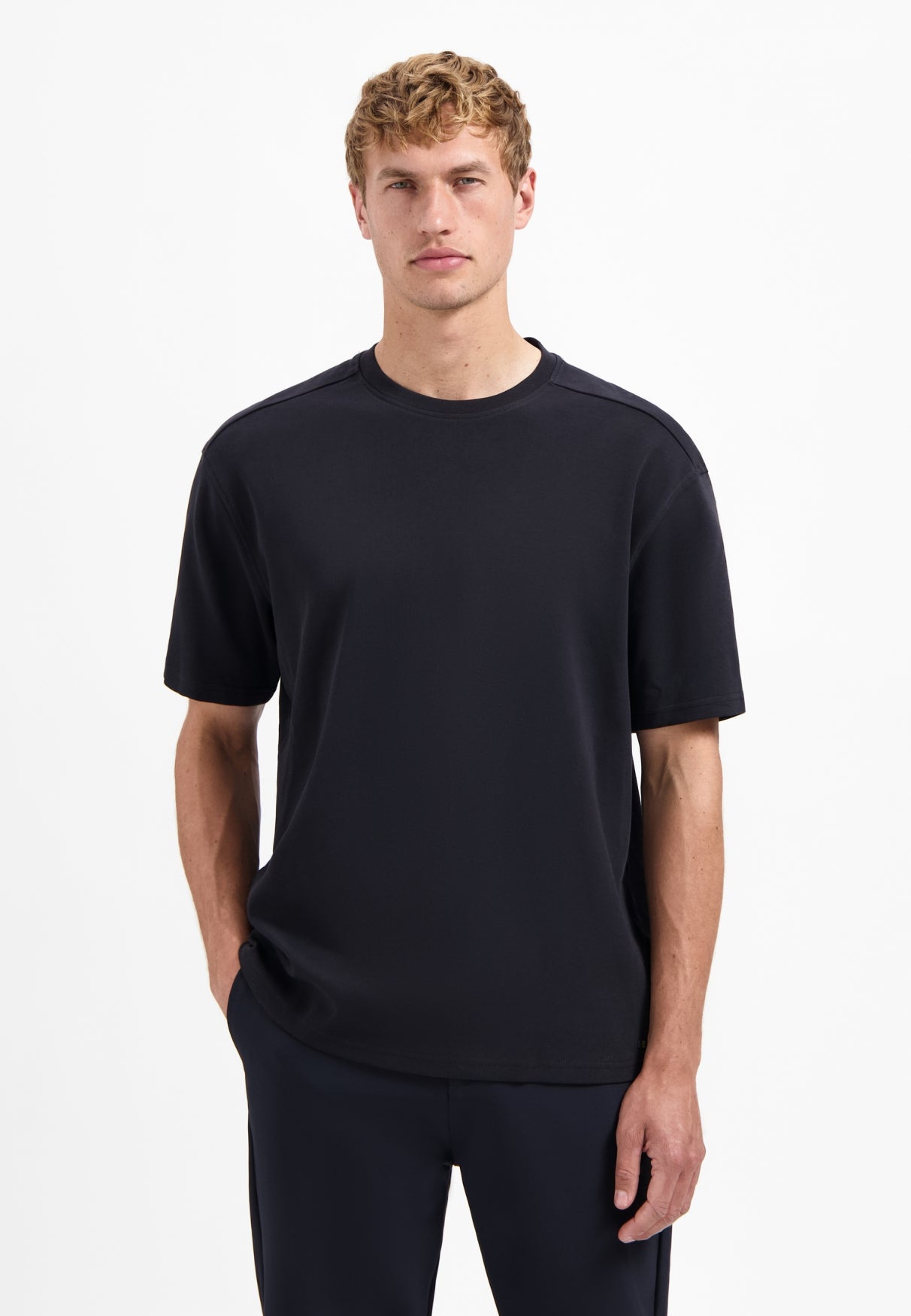 Relaxed fit T-shirt | Zwart