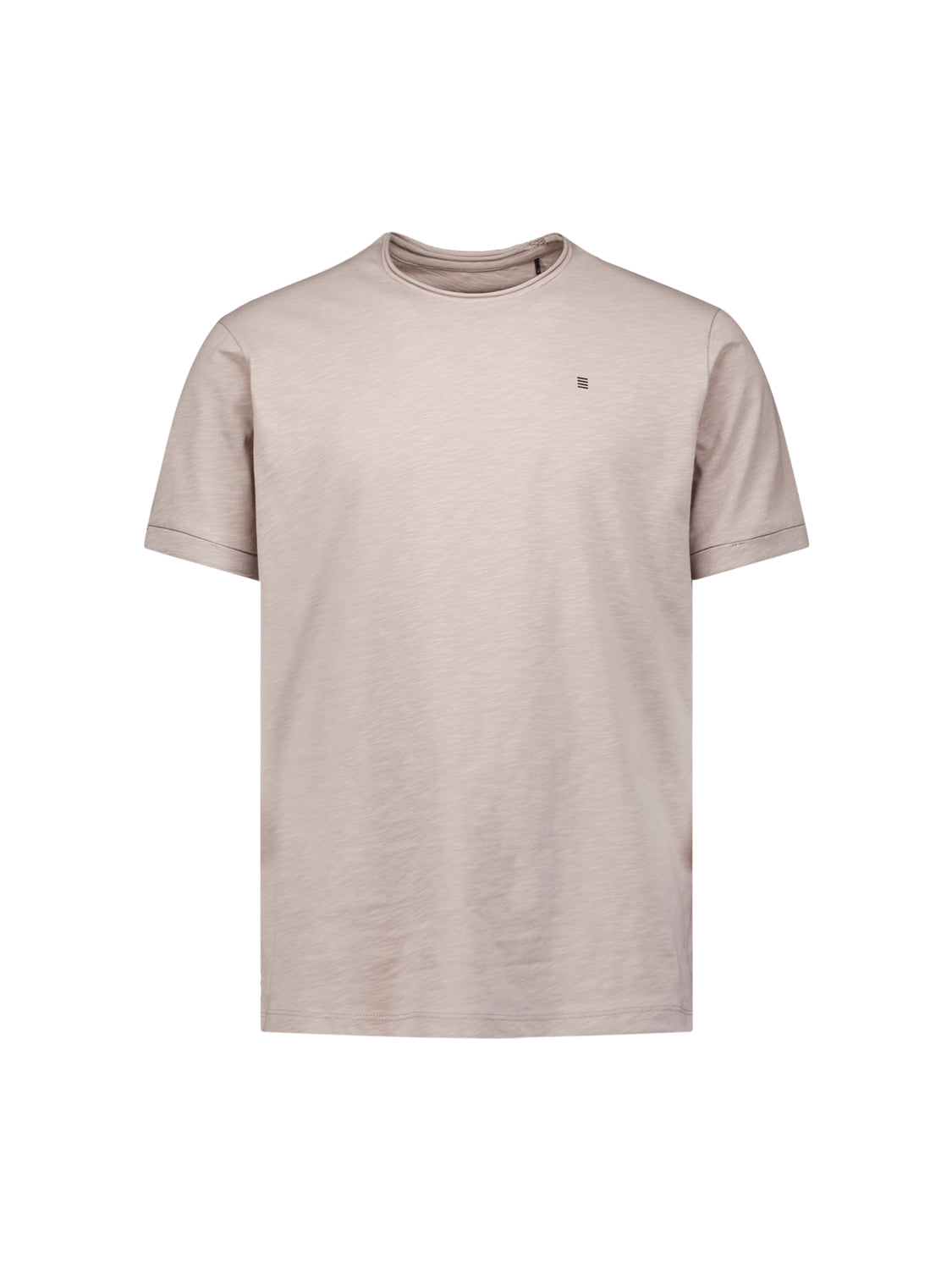 Slub T-shirt met ronde hals | Clay