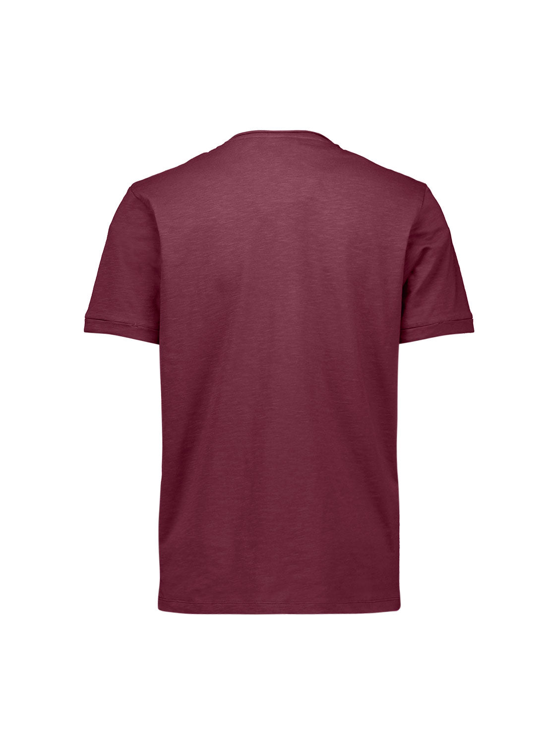 Ronde hals t-shirt in slubkwaliteit | Dark Wine