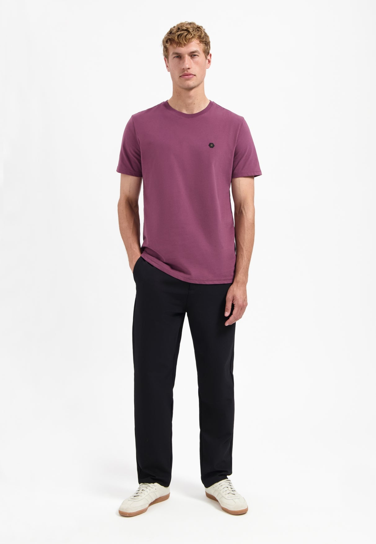 Zacht T-shirt | Donkere wijn
