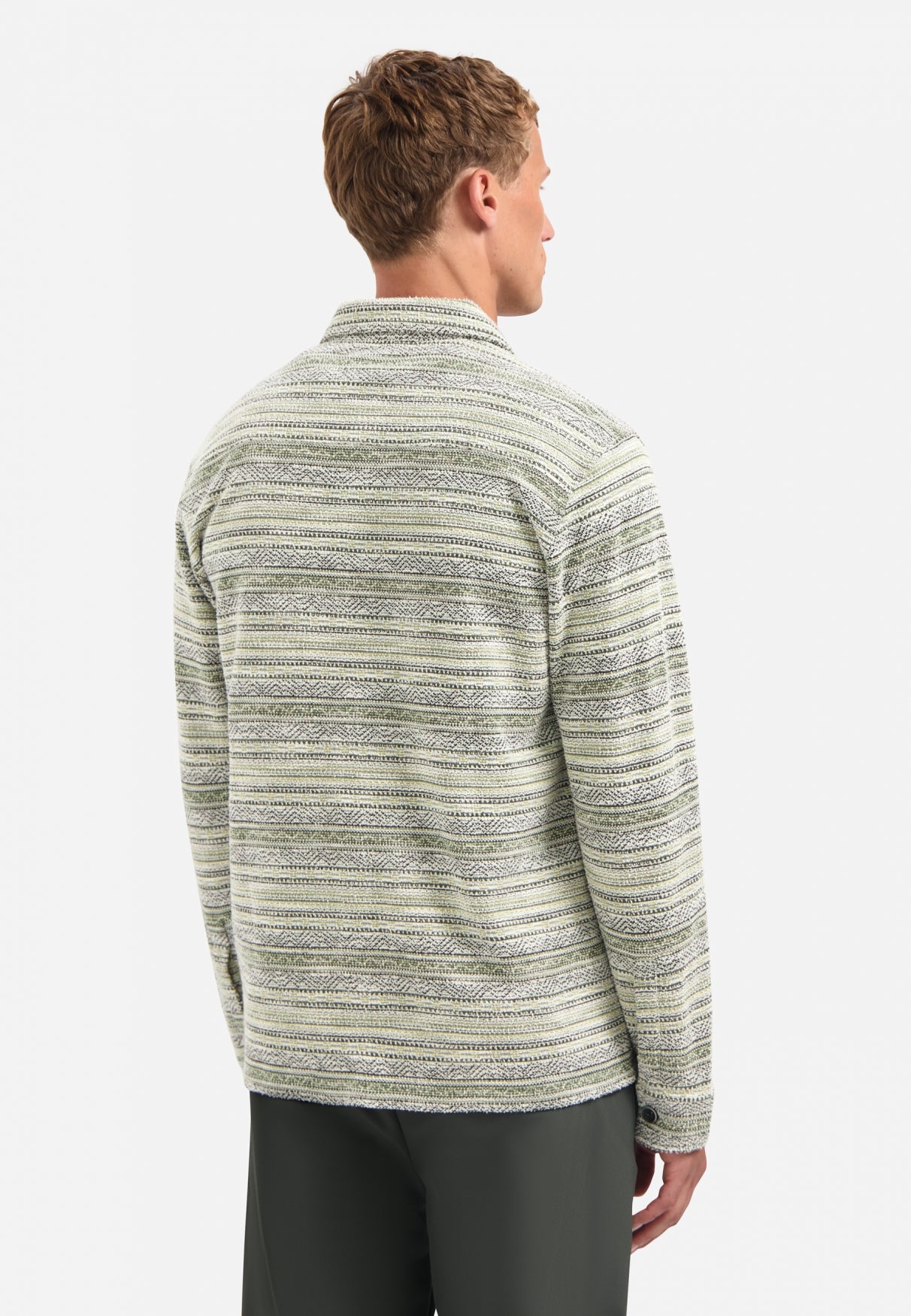 Gebreid overshirt | Donkergroen